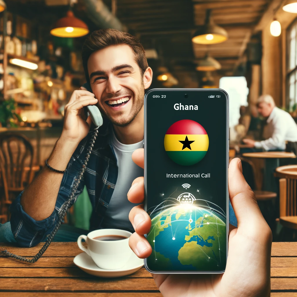Making international calls from a café? Just another day of global outreach with KeKu's easy +233 country code connectivity.