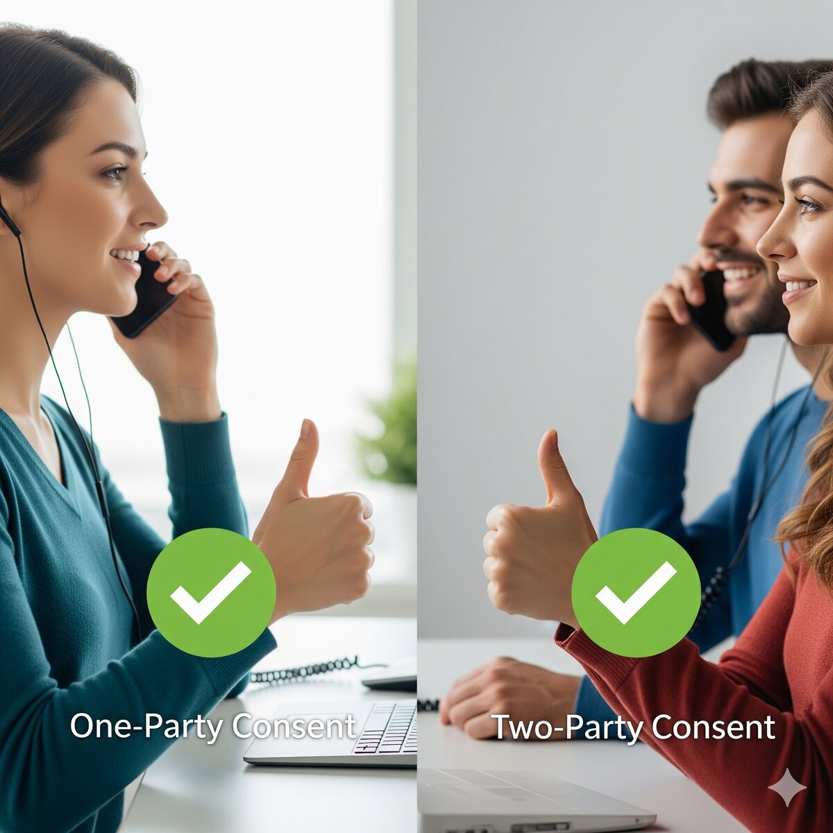 Professional call center with recording equipment