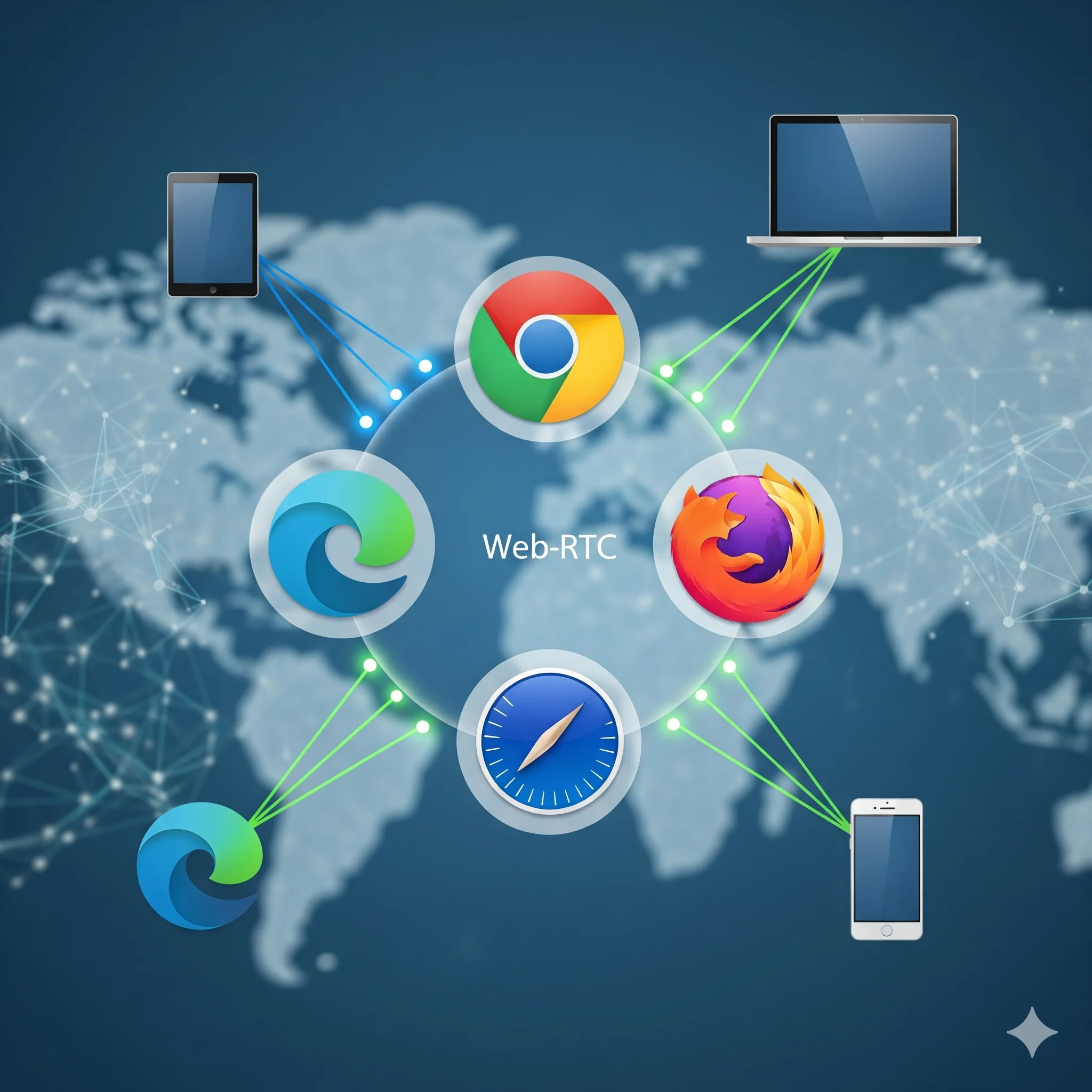 The Rise of Remote Collaboration - Video conference grid showing remote workers connected virtually