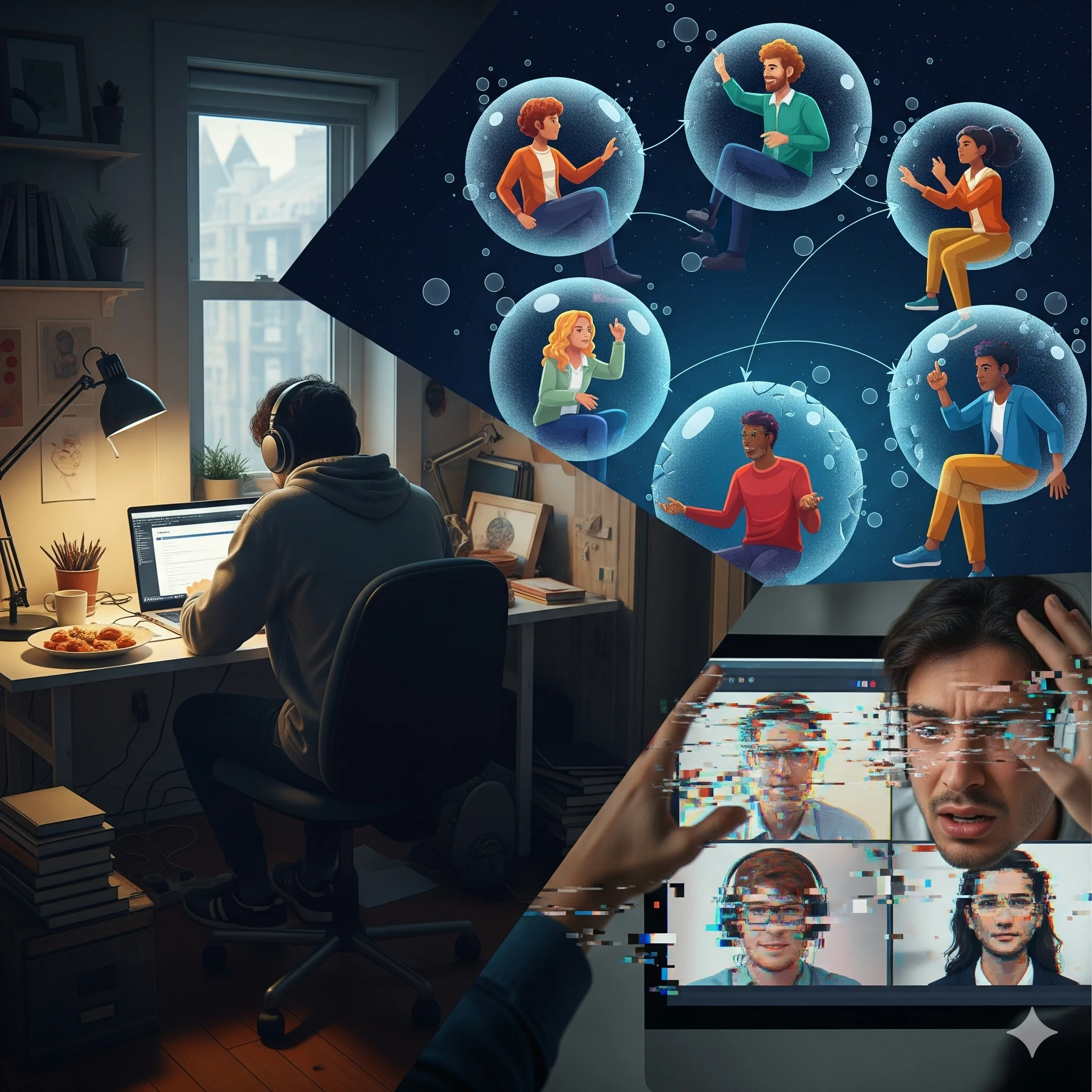 Pain Points of Remote Collaboration - Isolation, communication silos, tech frustrations